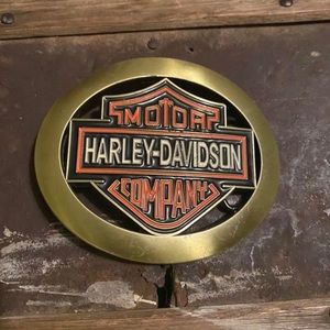 HUGE Vintage Harley Davidson Belt Buckle